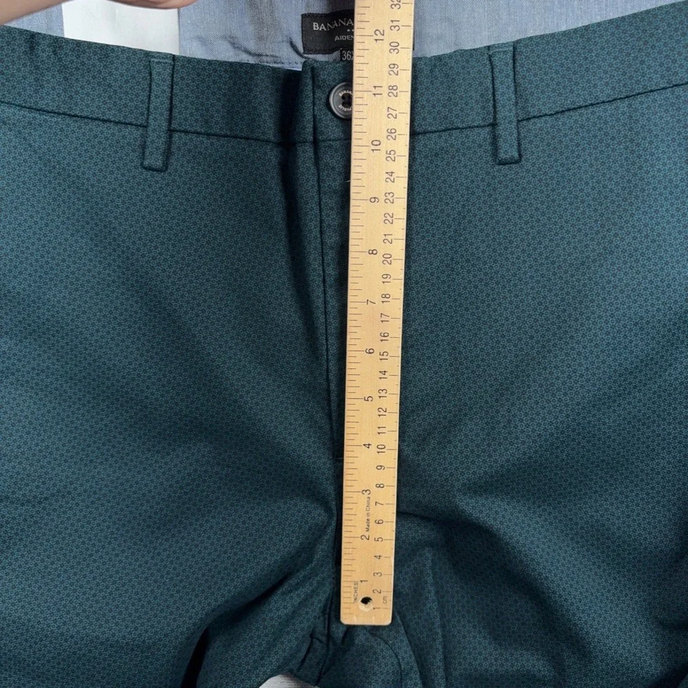 Banana Republic Aiden Stretch Chino SLIM FIT Pants Mens 36x34 Teal Straight NEW
